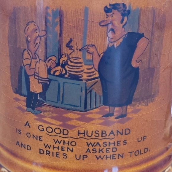 VINTAGE LORD NELSON POTTERY Bundle "Good Husband" "Silent Night" Steins, 1970/72 - Picture 3 of 16